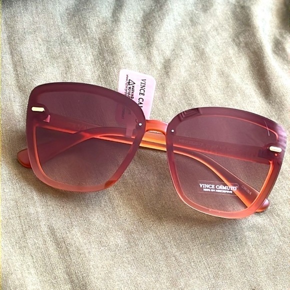Brand New Vince Camuto Oversized Cat Eye Sunglasses Translucent Frame Gradient main image 10